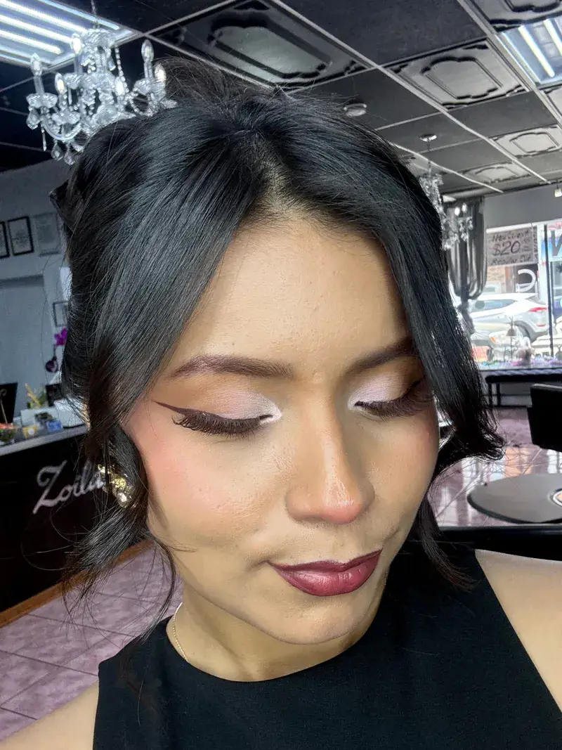 Glam makeup and hair by Wendy Nicole Artistry, New Jersey — look 1